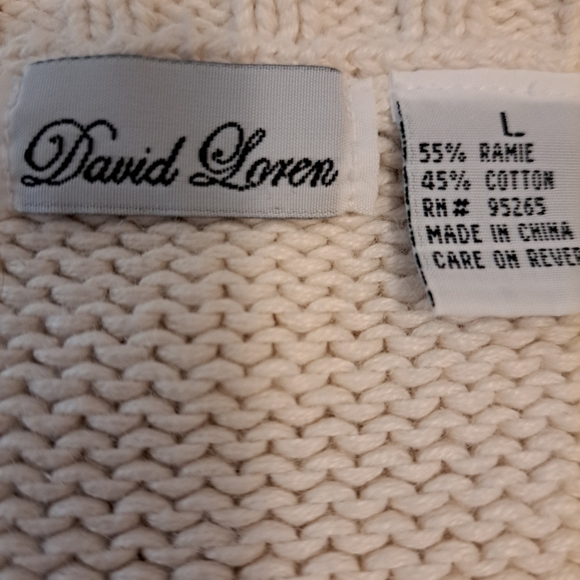 Vintage David Loren Embroidered Grandma Sweater  Size L - Picture 5 of 5